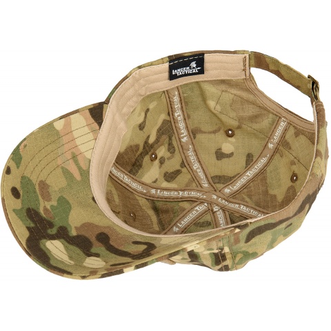Lancer Tactical Scout Adhesion Morale Cap w/ Strapback - CAMO