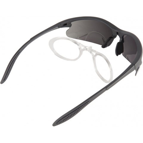 Lancer Tactical Outdoor Sunglasses w/ Interchangeable Lens - BLACK