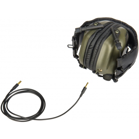 Earmor M31 Electronic Hearing Headphones w/ NATO Input  - FOLIAGE GREEN