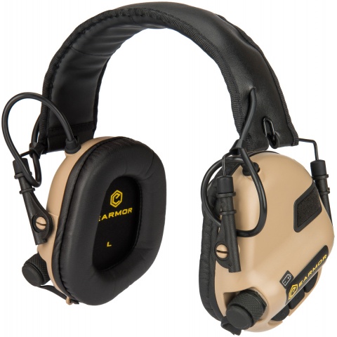 Earmor M31 Electronic Hearing Headphones w/ NATO Input  - DARK EARTH