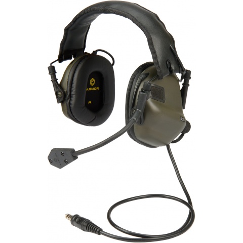 Earmor M32 Electronic Tactical Earmuffs w/ NATO Input  - FOLIAGE GREEN