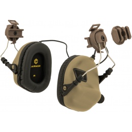 Earmor Tactical Noise Reduction Headset For Fast MT Helmets  - DARK EARTH