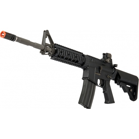 LCT Airsoft Full Steel M4 AEG Airsoft Rifle w/ Quad Rail - BLACK