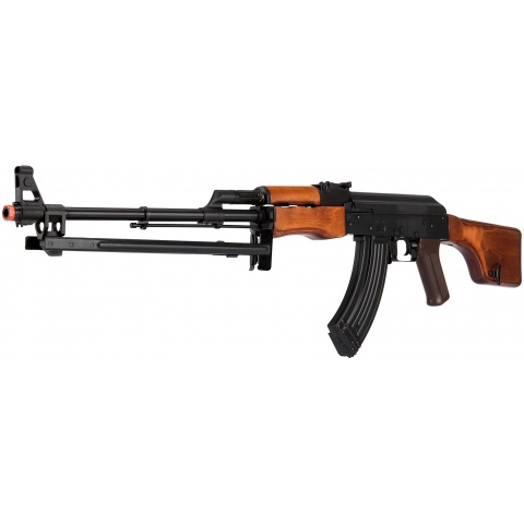 LCT Steel RPK AEG Airsoft Light Machine Gun w/ Bipod - BLACK/WOOD