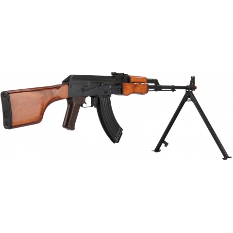 LCT Steel RPK AEG Airsoft Light Machine Gun w/ Bipod - BLACK/WOOD