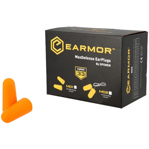 Earmor Max Defense Ear Plugs (Uncorded) NRR36 - YELLOW