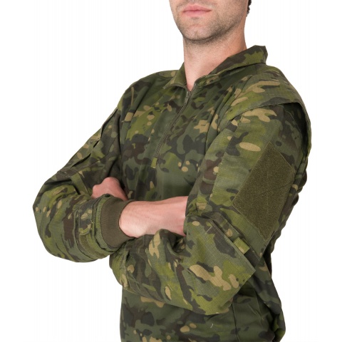 Lancer Tactical Shoulder Armor Breathable Jersey - CAMO TROPIC