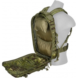 Lancer Tactical Laser Cut Webbing Multi-Purpose Backpack - CAMO TROPIC