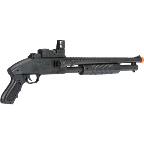 UK Arms Airsoft M590 Spring Shotgun w/ Flashlight - BLACK