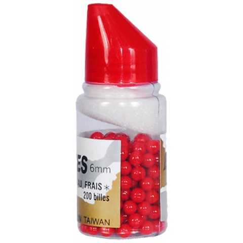 HFC H-609AR 0.12g Airsoft 6mm Paitball BBs - 200rd Bottle - RED