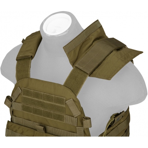 TMC Airsoft Tactical MOLLE Tactical Vest w/ Mag Pouch - KHAKI