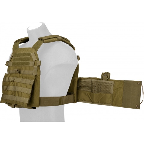TMC Airsoft Tactical MOLLE Tactical Vest w/ Mag Pouch - KHAKI