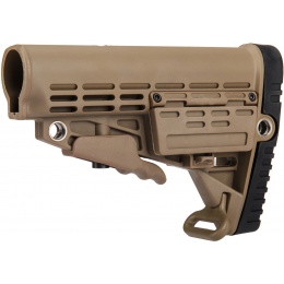 Airsoft Megastore Armory Polymer Collapsible Buttstock - DARK EARTH