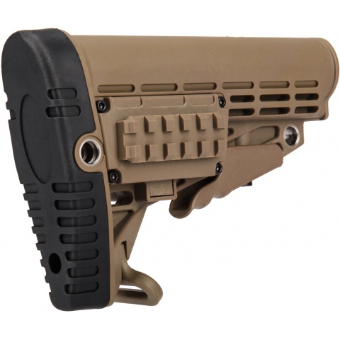 Airsoft Megastore Armory Polymer Collapsible Buttstock - DARK EARTH