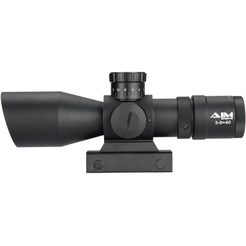 Aim Sports Titan Dual 3-9X40mm Rifle Scope w/ 3/4 Reticle - BLACK