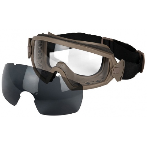 AMA Airsoft 2-Lens Regulate Eye Goggles - DARK EARTH