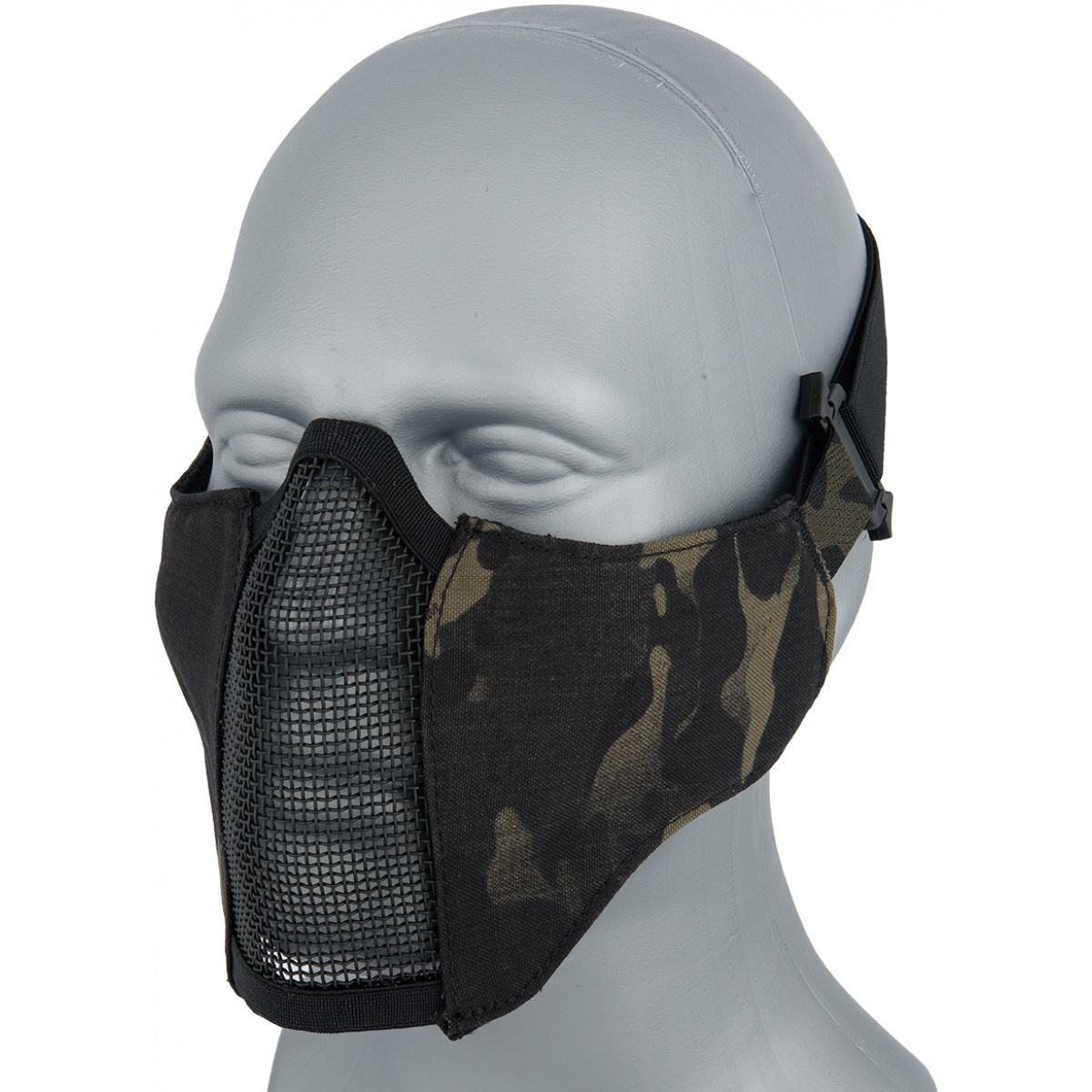 UK Arms Nylon PDW Mesh Mercenary Airsoft Half Mask CAMO BLACK