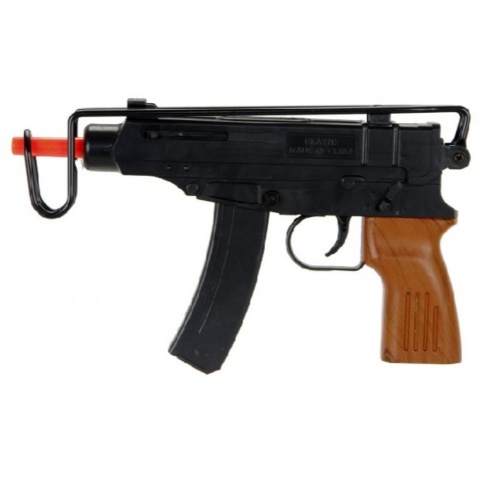 UK Arms M309A Scorpion Faux Wood Spring Airsoft Pistol - BLACK
