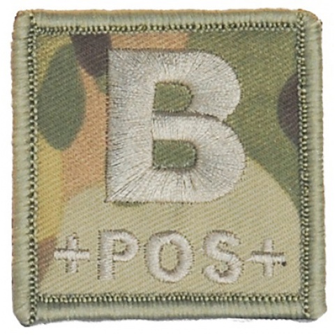 AMA Airsoft Hook and Loop Base Blood Type B Patch - CAMO