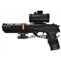 Double Eagle Spring M39 Extended Pistol w/ Scope and Laser - BLACK