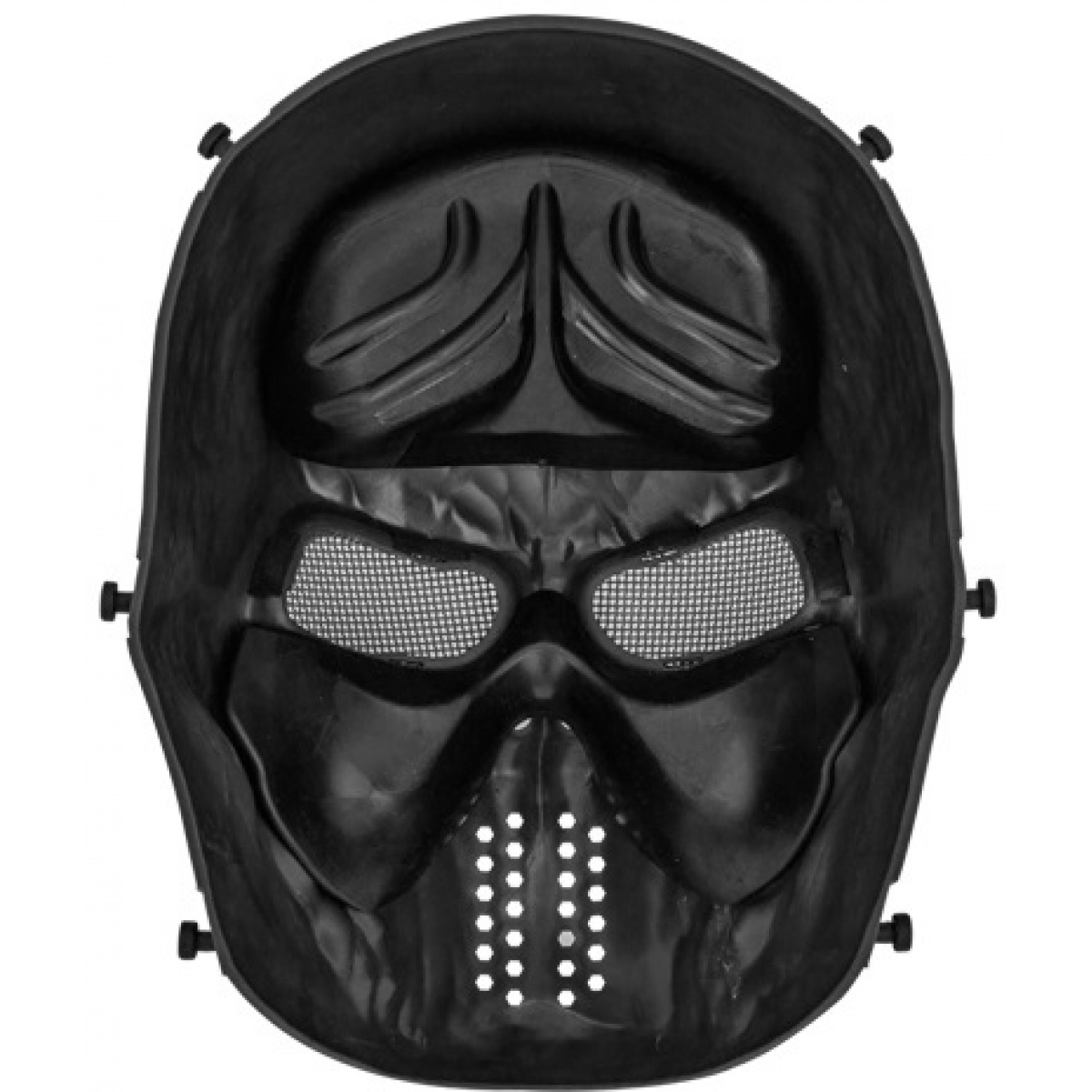 AMA Tactical Villain Skull Mesh Airsoft Face Mask - BLACK | Airsoft ...
