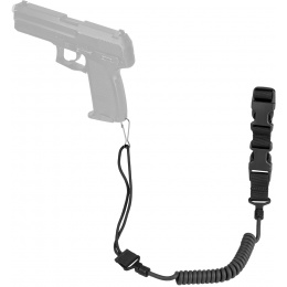 G-Force Nylon Elastic Upgraded Pistol Lanyard Sling - BLACK