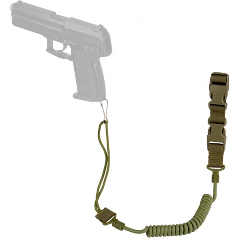 G-Force Nylon Elastic Upgraded Pistol Lanyard Sling - OLIVE DRAB