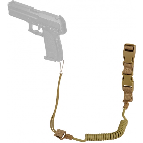 G-Force Nylon Elastic Upgraded Pistol Lanyard  Sling - TAN
