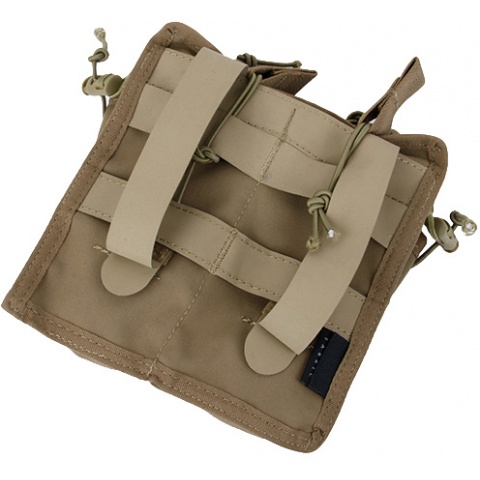 AMA Double Open Top Magazine Pouch w/ Paracord Lacing - COYOTE BROWN
