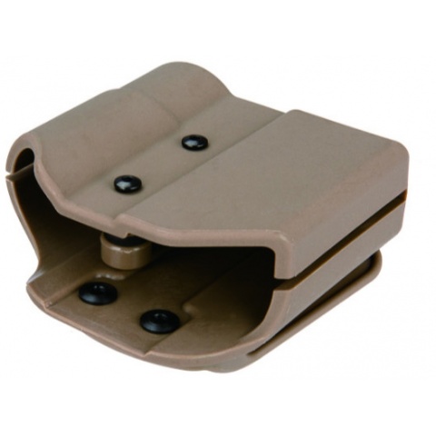 AMA Tactical ABS Polymer Pistol Mag and Flashlight Carrier - TAN