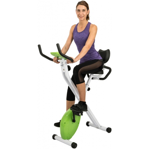 AuWit Top Level Magnetic Exercise Bike w/ Tension Control (Color: Green)
