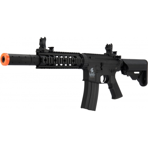 Lancer Tactical Low FPS Gen 2 M4 SD Carbine Airsoft AEG Rifle with Mock Suppressor (Color: Black)