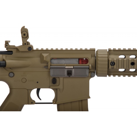 Lancer Tactical Gen 2 M4 SD Carbine Airsoft AEG Rifle with Mock Suppressor (Color: Tan)