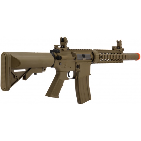 Lancer Tactical Gen 2 M4 SD Carbine Airsoft AEG Rifle with Mock Suppressor (Color: Tan)