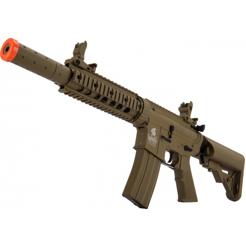 Lancer Tactical Gen 2 M4 SD Carbine Airsoft AEG Rifle with Mock Suppressor (Color: Tan)
