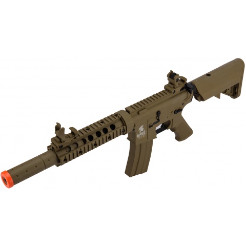 Lancer Tactical Low FPS Gen 2 M4 SD Carbine Airsoft AEG Rifle with Mock Suppressor (Color: Tan)