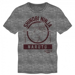 BioWorld Men's Naruto Shinobi Ninja Triblend T-Shirt - GRAY