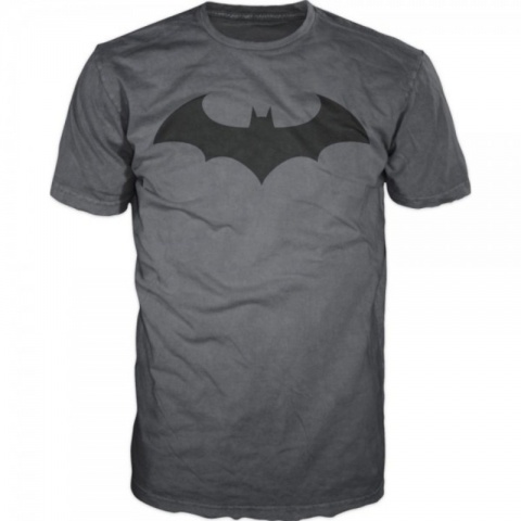 BioWorld Men's DC Comics Batman Bat Fly T-Shirt - CHARCOAL