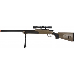 CYMA Airsoft MK51 Bolt Action Sniper Rifle w/ Scope - TAN