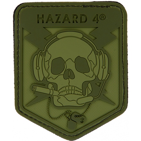 Hazard 4 TPR Rubber Operator Skull Morale Patch - OD GREEN