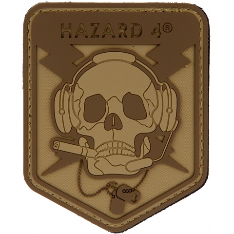 Hazard 4 TPR Rubber Operator Skull Morale Patch - COYOTE BROWN