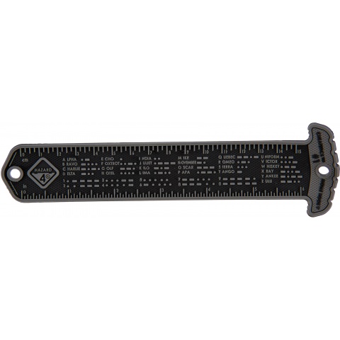 Hazard 4 Rubber MOLLE Cheatstick #1 Rulers & Morse Code - BLACK