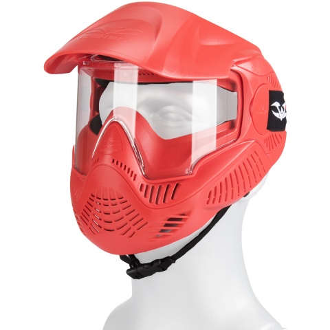 Valken MI-3 GOTCHA Single Goggles Face Mask w/ Top Strap - RED