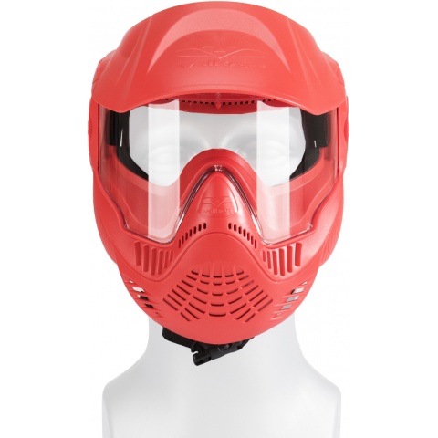 Valken MI-3 GOTCHA Single Goggles Face Mask w/ Top Strap - RED