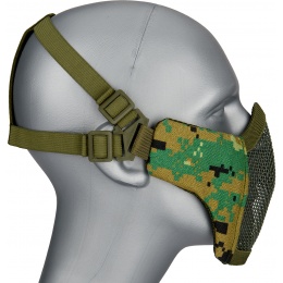 G-Force Low Carbon Steel Mesh Nylon Face Mask - WOODLAND DIGITAL