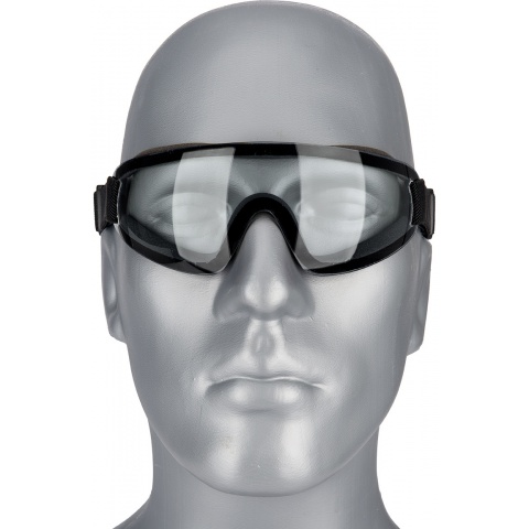 UK Arms Airsoft Low Profile Regulator Goggles - CLEAR