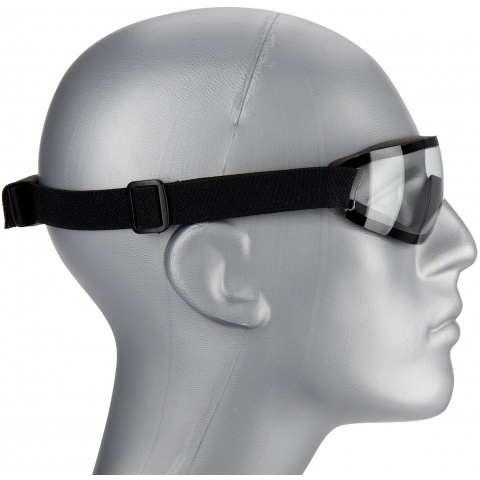 UK Arms Airsoft Low Profile Regulator Goggles - CLEAR