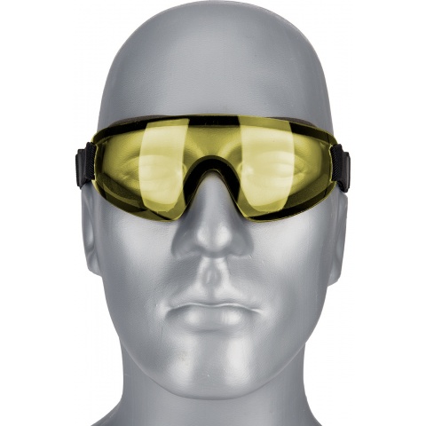 UK Arms Airsoft Low Profile Regulator Goggles - YELLOW