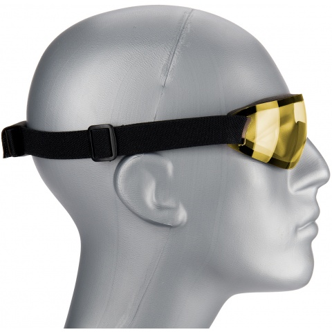 UK Arms Airsoft Low Profile Regulator Goggles - YELLOW