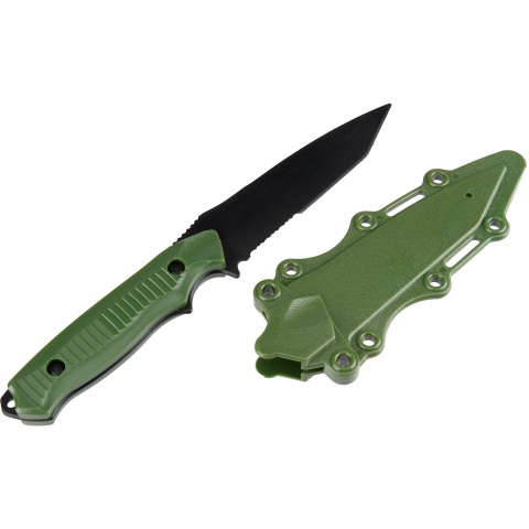 AMA Rubber Bayonet Knife w/ ABS Plastic Sheath Cover - OLIVE DRAB